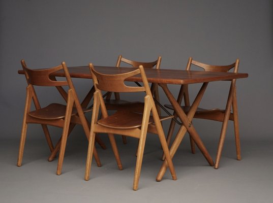 CH29 Sawbuck Chairs by Hans Wegner for Carl Hansen & Son, 1960s, Set of 4-MB-2023734