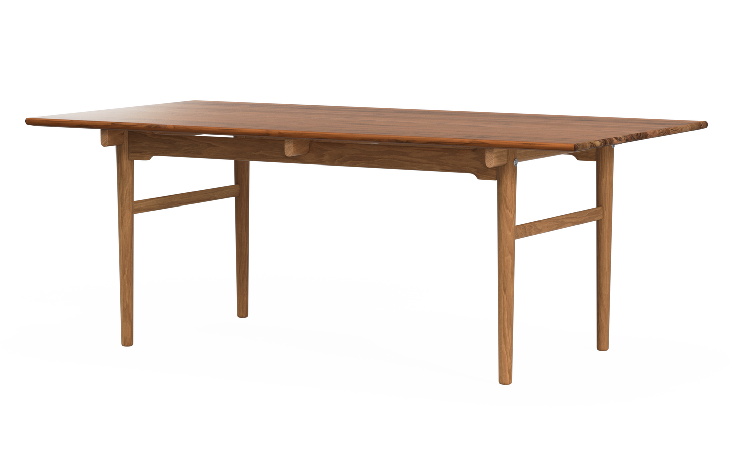 CH327 Dining Table - Teak/Oak Oil side