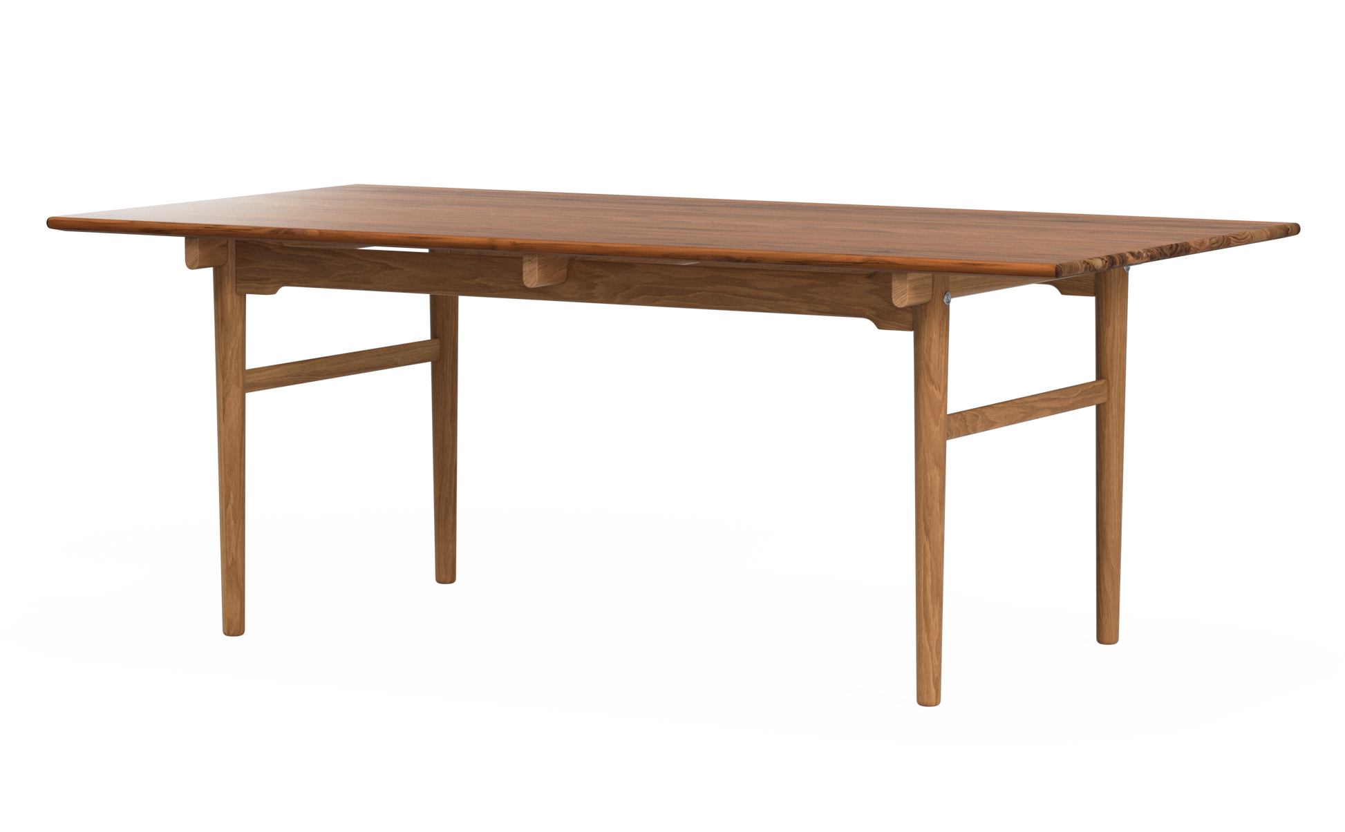 CH327 Dining Table - Teak/Oak Oil side