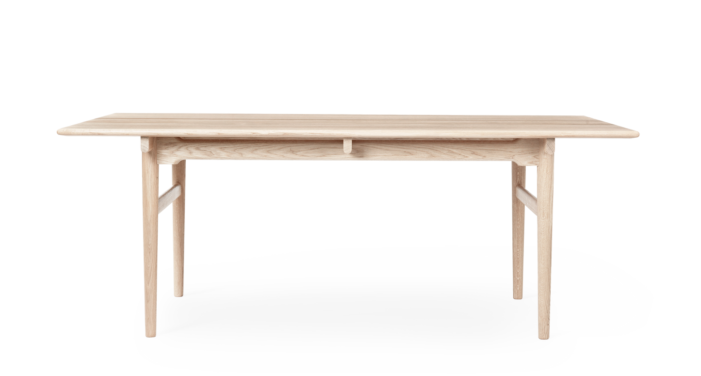 CH327 Dining Table - Oak White Oil front