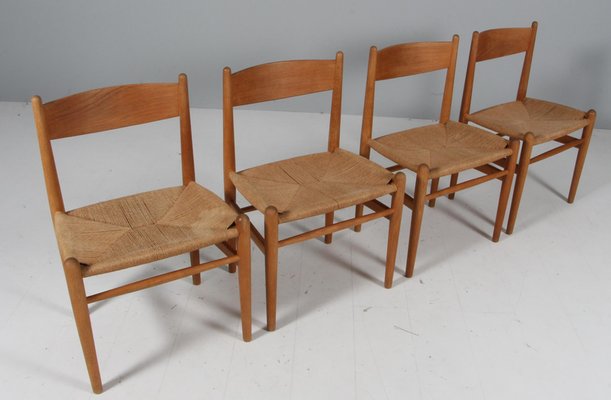 CH36 Dining Chairs in Oak attributed to Hans J. Wegner for Carl Hansen & Søn, 1970s, Set of 4-HJB-2035106