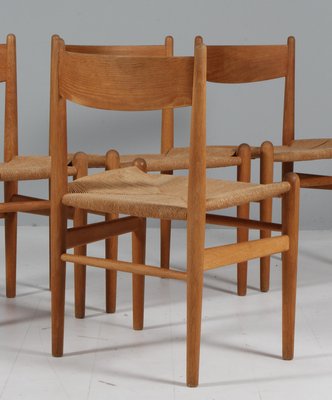 CH36 Dining Chairs in Oak attributed to Hans J. Wegner for Carl Hansen & Søn, 1970s, Set of 4-HJB-2035106