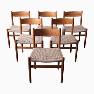 Ch40 Chairs by Hans Wegner for Carl Hansen & Son, 1960s, Set of 6-OFV-2021347