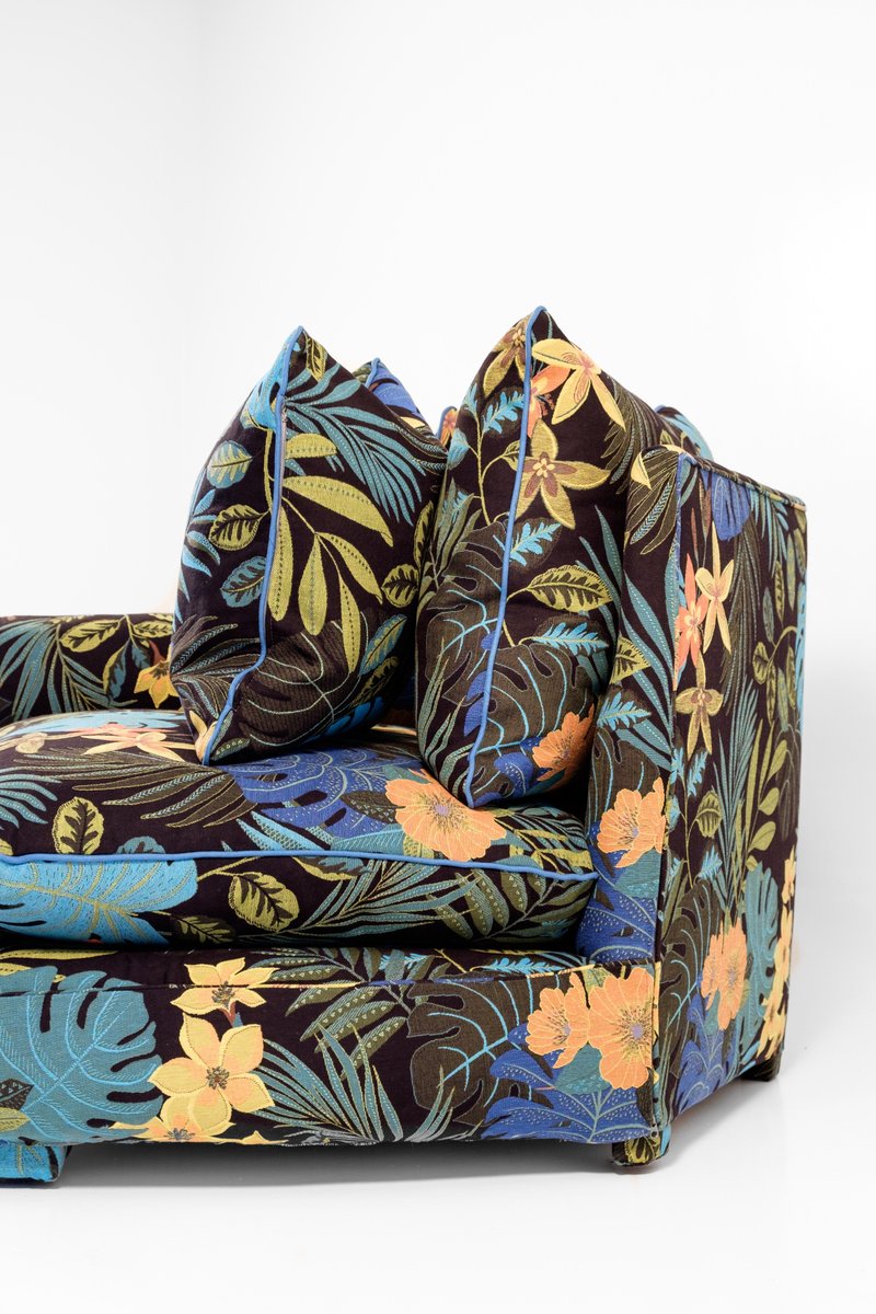 Cha-Cha Home Collection Sofa in Jungle by Night Fabric by JPDemeyer