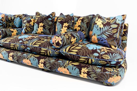 Cha-Cha Home Collection Sofa in Jungle by Night Fabric by JPDemeyer