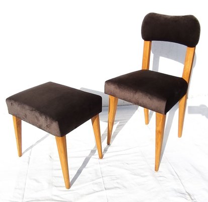 Chair and Stool, 1960s, Set of 2-GEL-632222