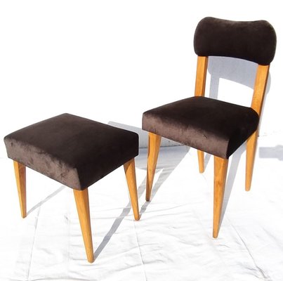 Chair and Stool, 1960s, Set of 2-GEL-632222