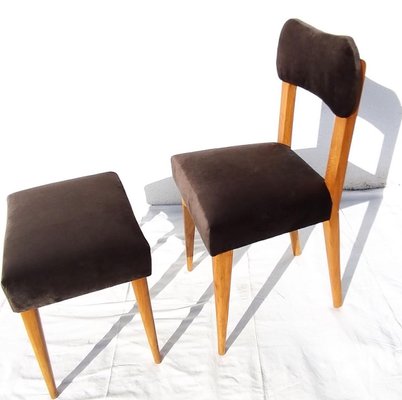 Chair and Stool, 1960s, Set of 2-GEL-632222