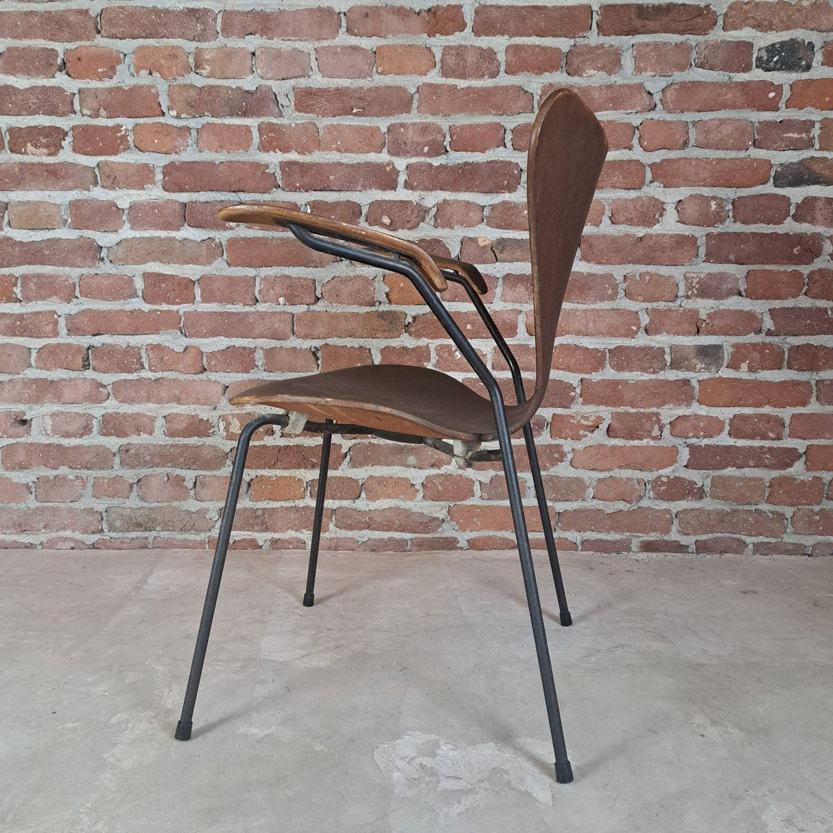 Chair Butterfly Nr. 3207 in Teak by Arne Jacobsen for Fritz Hansen, Denmark, 1950s