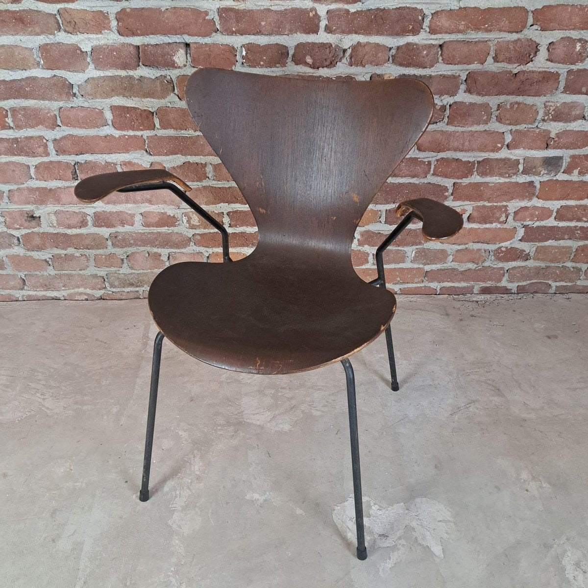 Chair Butterfly Nr. 3207 in Teak by Arne Jacobsen for Fritz Hansen, Denmark, 1950s