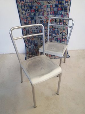 Chair in Aluminum in the Style of Gio Ponti for Montecatini, 1950s-UIW-1066796