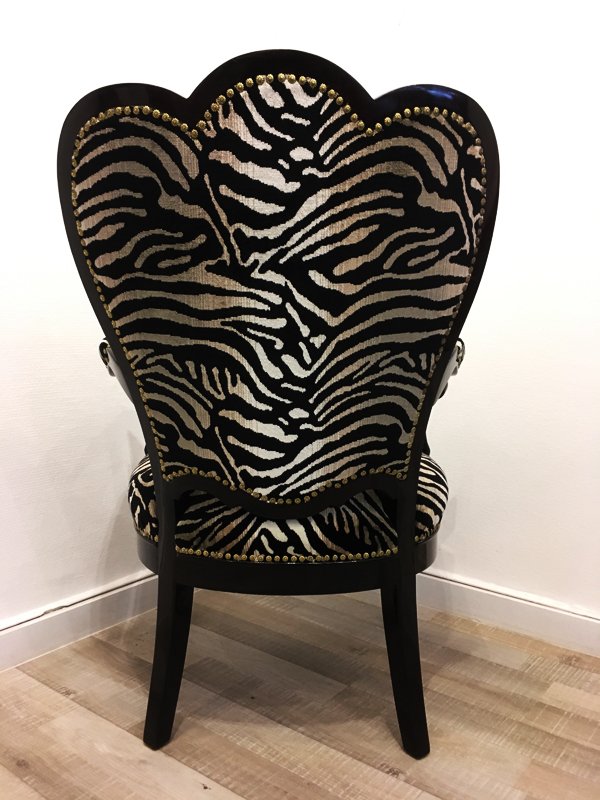 Chair in Faux Zebra by Louis Kozma, 1920s