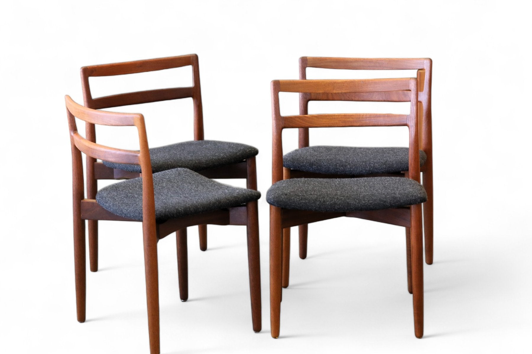 Chair in Teak by Harry Østergaard for Randers Møbelfabrik, 1960s, Set of 4