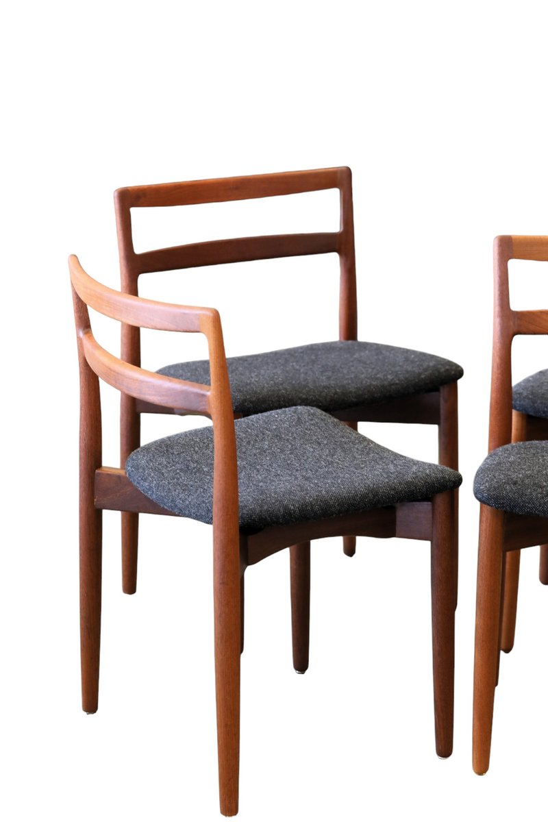 Chair in Teak by Harry Østergaard for Randers Møbelfabrik, 1960s, Set of 4