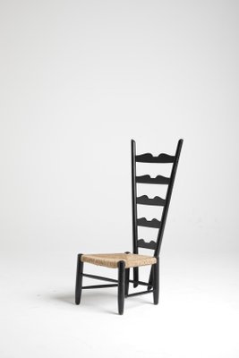 Chair in Wood and Wicker attributed to Gio Ponti for Casa and Giardino, 1939-KKZ-1814188