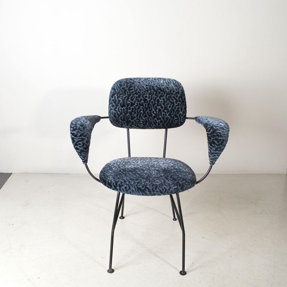 Chair with Metal Structure Works and Curved by Gastone Rinaldi for Rima, 1950s