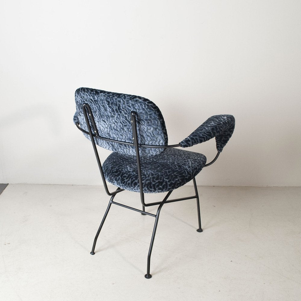 Chair with Metal Structure Works and Curved by Gastone Rinaldi for Rima, 1950s