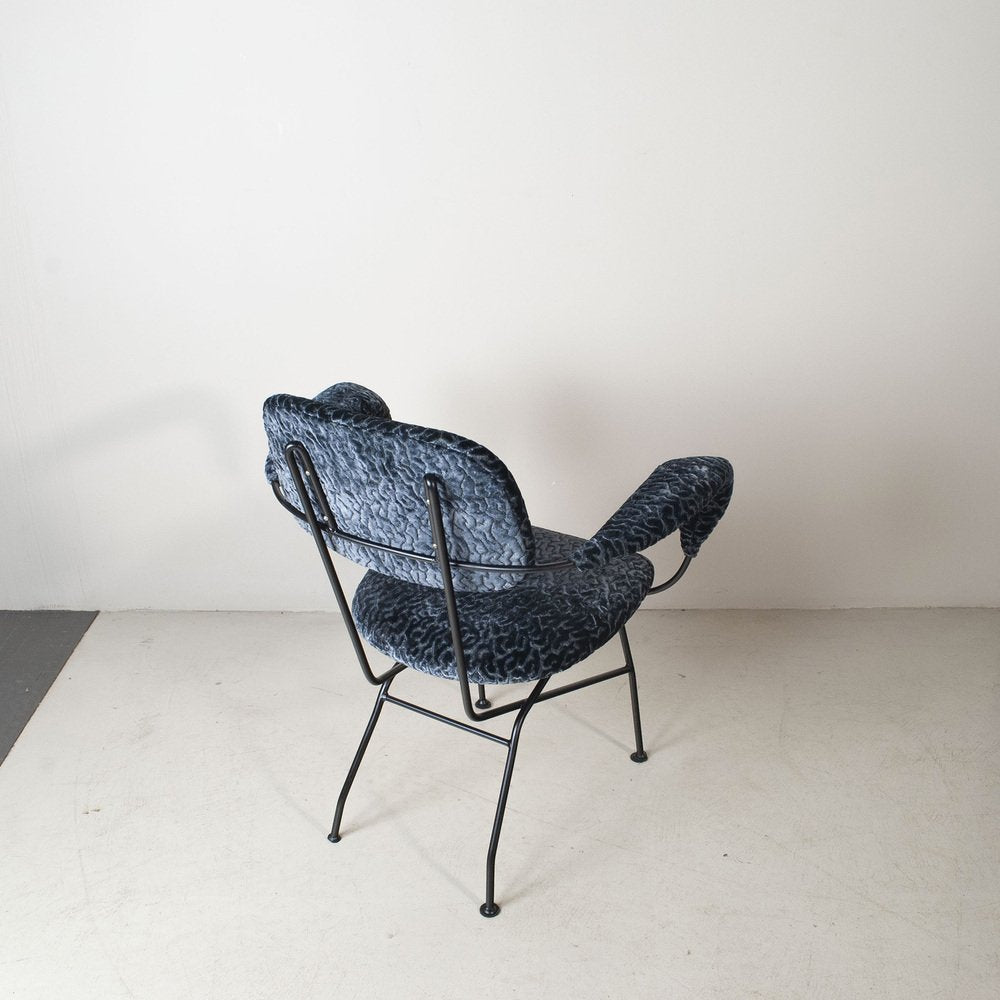 Chair with Metal Structure Works and Curved by Gastone Rinaldi for Rima, 1950s