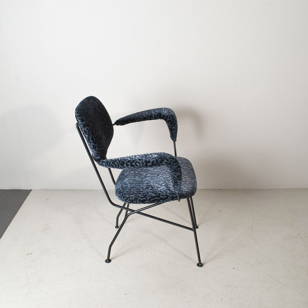 Chair with Metal Structure Works and Curved by Gastone Rinaldi for Rima, 1950s