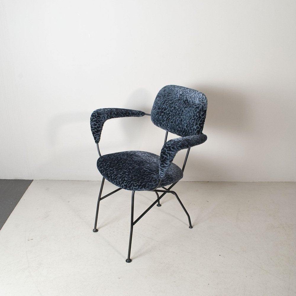 Chair with Metal Structure Works and Curved by Gastone Rinaldi for Rima, 1950s