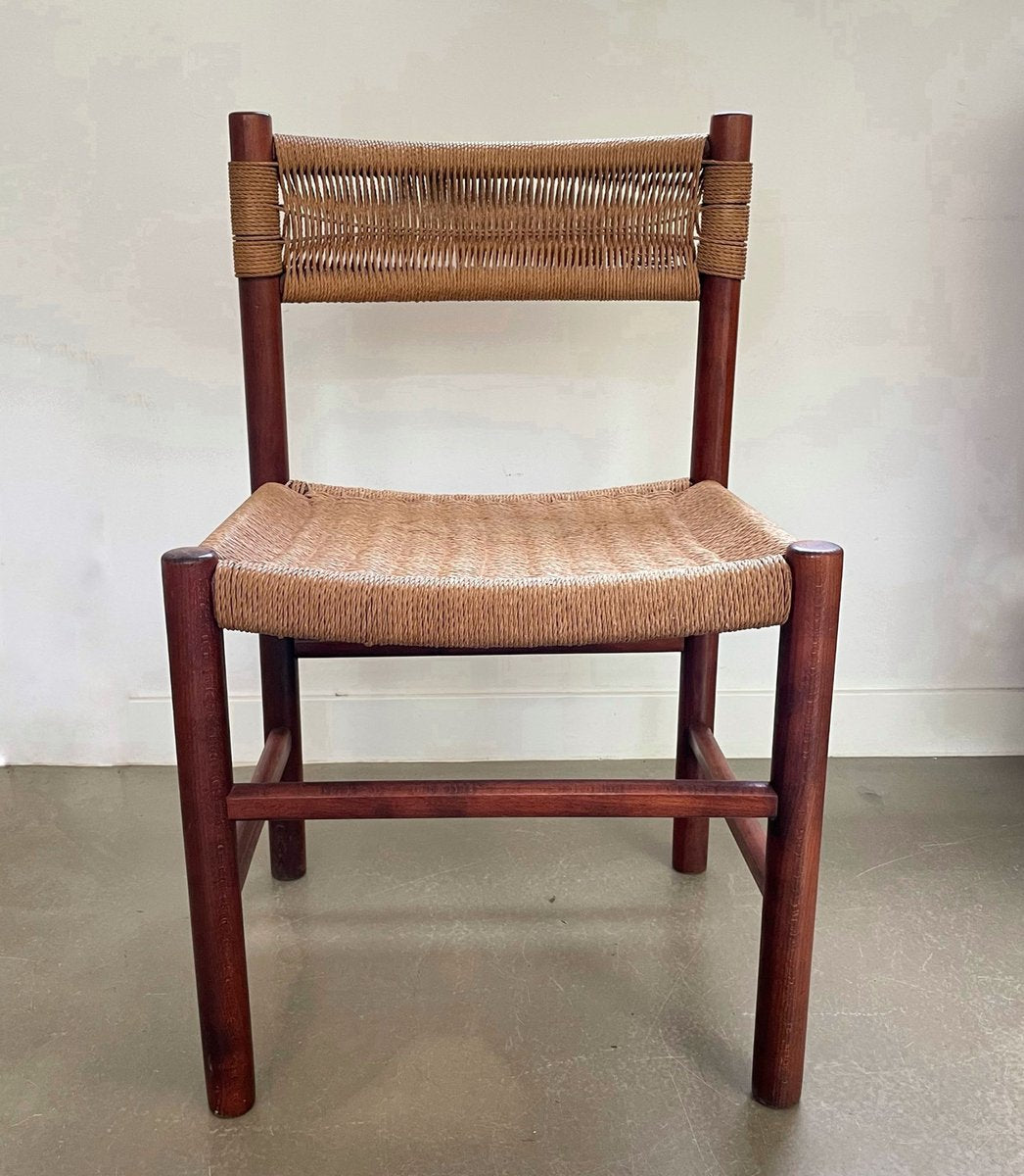 Chair with Papercord Seat and Backrest, 1950s