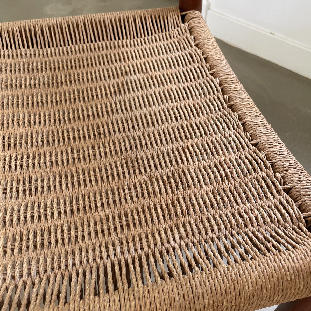 Chair with Papercord Seat and Backrest, 1950s