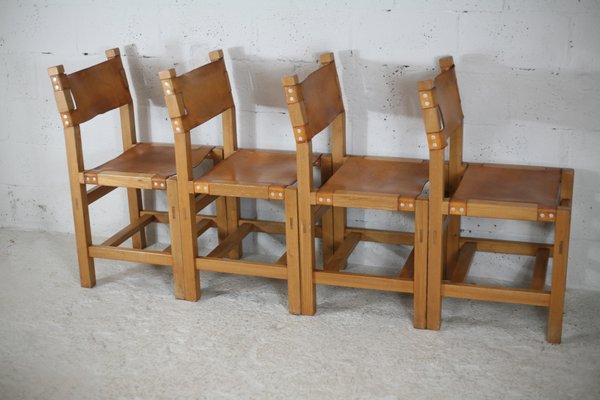 Chairs and Coffee Table from Maison Regain, France, 1970s, Set of 5-MAO-1080858