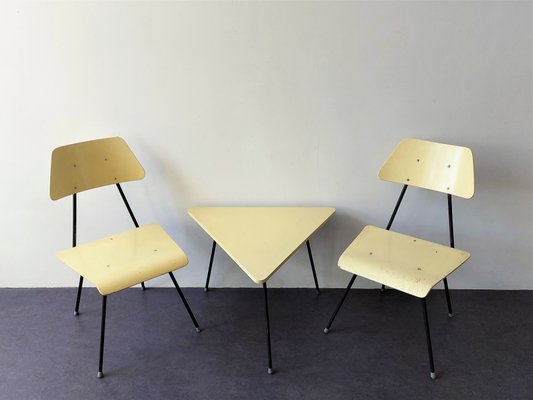 Chairs and Side Table by Rob Parry for Dico, Netherlands, 1950s, Set of 3-NV-1357738