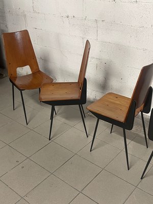 Chairs attributed to Carlo Ratti for Società Compensati Curvati, 1950s, Set of 6-JHL-2035779