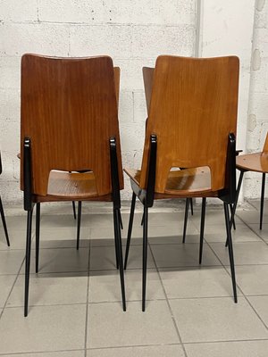 Chairs attributed to Carlo Ratti for Società Compensati Curvati, 1950s, Set of 6-JHL-2035779