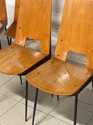 Chairs attributed to Carlo Ratti for Società Compensati Curvati, 1950s, Set of 6-JHL-2035779