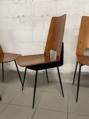 Chairs attributed to Carlo Ratti for Società Compensati Curvati, 1950s, Set of 6-JHL-2035779