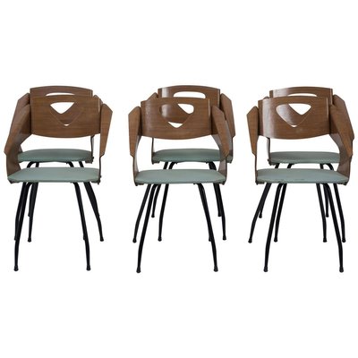 Chairs by Carlo Ratti, 1950s, Set of 6-ZCI-751850