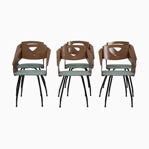 Chairs by Carlo Ratti, 1950s, Set of 6-ZCI-751850