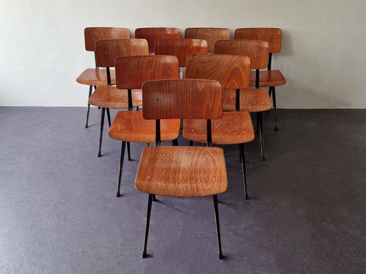 Chairs by Friso Kramer for Ahrend De Cirkel, 1970s, Set of 10-NV-1722337