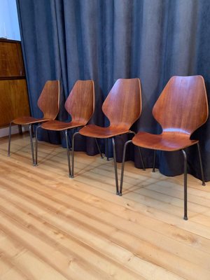 Chairs by Herbert Hirche for Jofy Stalmobler, Denmark, 1950s, Set of 4-RTR-985324