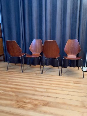 Chairs by Herbert Hirche for Jofy Stalmobler, Denmark, 1950s, Set of 4-RTR-985324