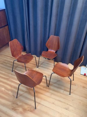 Chairs by Herbert Hirche for Jofy Stalmobler, Denmark, 1950s, Set of 4-RTR-985324