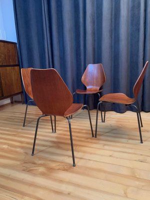 Chairs by Herbert Hirche for Jofy Stalmobler, Denmark, 1950s, Set of 4-RTR-985324