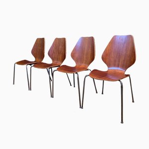 Chairs by Herbert Hirche for Jofy Stalmobler, Denmark, 1950s, Set of 4-RTR-985324