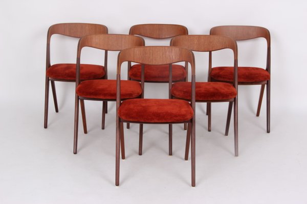 Chairs by Johannes Andersen for Vamo, Denmark, 1960s, Set of 6-DQ-2022707