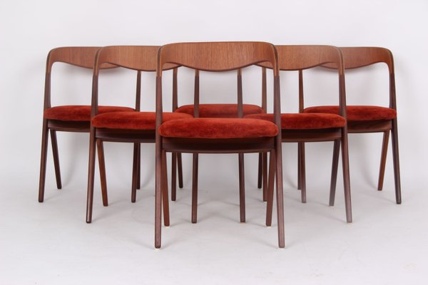 Chairs by Johannes Andersen for Vamo, Denmark, 1960s, Set of 6-DQ-2022707