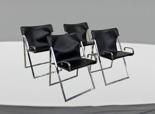 Chairs by Marcello Cuneo for Amar, 1970s, Set of 4