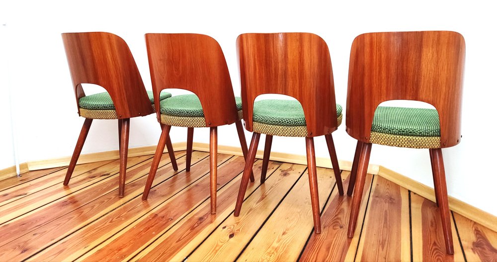 Chairs by O. Haerdtl for Ton, Czechoslovakia, 1960s, Set of 4