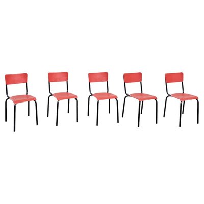 Chairs by Pierre Guariche for Meurop, 1950, Set of 5-WM-1274631