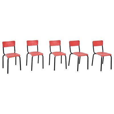 Chairs by Pierre Guariche for Meurop, 1950, Set of 5-WM-1274631