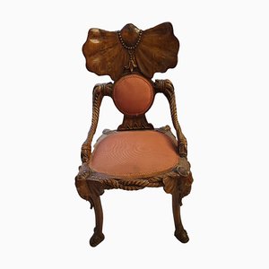 Chairs Elephant Sculptures in Tropical Wood, Set of 2-TCS-1745991