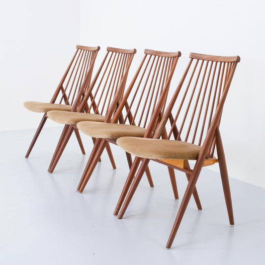 Chairs Flamingo by Thea Leonard for Nässjö Stolfabrik, Sweden, 1960s, Set of 4