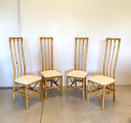 Chairs in Bamboo, 1970s, Set of 4-NPC-931082