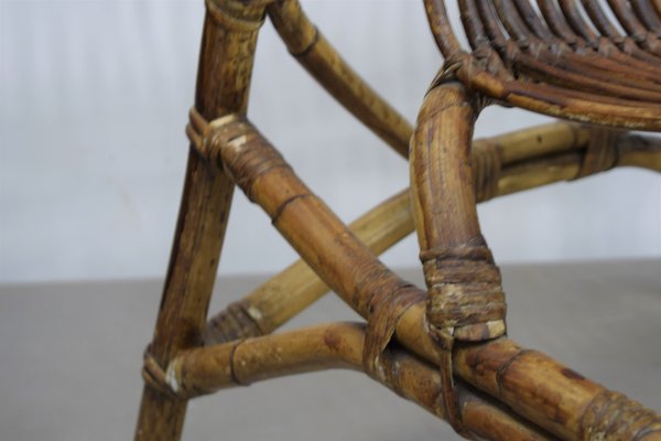 Chairs in Bamboo, Italy, 1960s, Set of 2-AOL-1245751